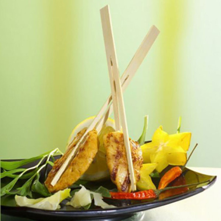 Шпажки для канапе «Пинцет»[250шт];бамбук;,L=18см;бежев.