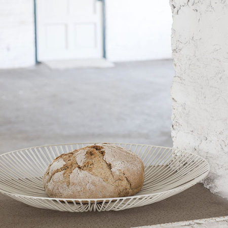 Ваза для фруктов;металл;D=50,H=7см;белый