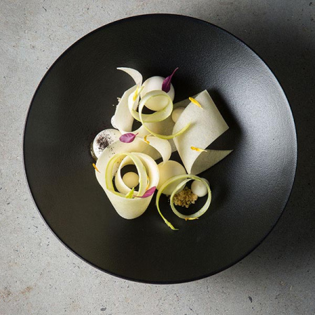 Салатник «Экинокс»;керамика;1л;D=240,H=55мм;черный