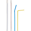 Трубочки со сгибом в индивидуальной упаковке[250шт];полипроп.;D=5,L=210мм;разноцветн.