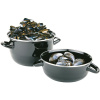 Набор кастрюль для мидий[2шт];эмалиров.сталь;0,8л;D=14,H=15,L=18см;черный