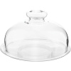 Поднос фуршетный для сыра с крышкой;стекло;D=17,5/20,H=11,5см;прозр.