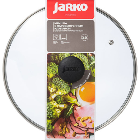 Крышка;стекло,пластик;D=26см;прозр.,черный