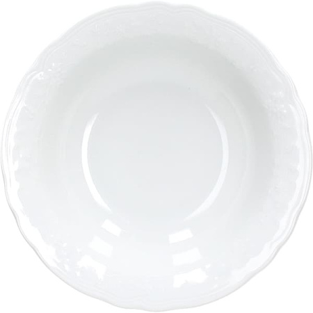 Салатник «Флер Бьянко»;фарфор;0,85л;D=250,H=65мм;белый