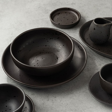 Салатник «Оникс»;керамика;1л;D=185,H=65мм;черный