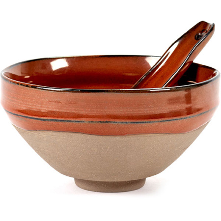 Салатник «Мерси» №3;керамика;D=15см;красный