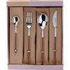 Набор столовых приборов (махагон) на 6 персон[24шт];сталь нерж.,пластик;,H=40,L=29,B=24,5см