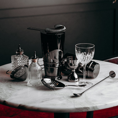 Шейкер американский «Пробар Премиум Оникс»;сталь нерж.;0,84л;D=90,H=178мм;черный