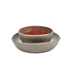 Салатник;бетон;D=210,H=45мм;красный,серый