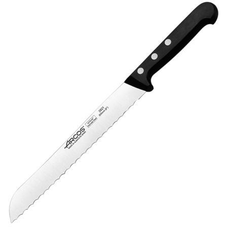 Нож для хлеба «Универсал»;сталь нерж.,полиоксиметилен;,L=320/200,B=26мм;черный,металлич.