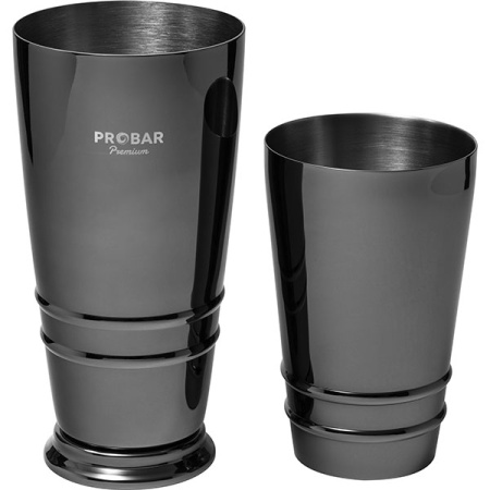 Шейкер американский «Пробар Премиум Оникс»;сталь нерж.;0,84л;D=90,H=178мм;черный