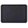 Поднос прорезиненный прямоугольный;стеклопласт.;,L=65,B=45см;черный