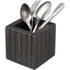 Подставка для столовых приборов;дуб;,H=12,L=12,B=12см;черный