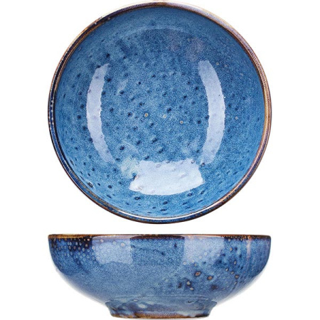 Салатник «Ирис»;фарфор;0,75л;D=180,H=65мм;голуб.