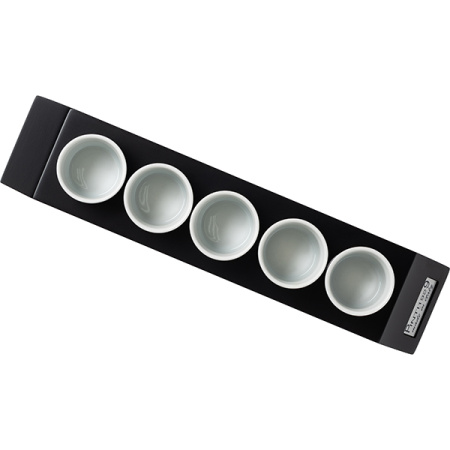 Подставка для столовых приборов «Буфет» + 5 емкостей;пластик;,H=10,L=31,B=7см;черный