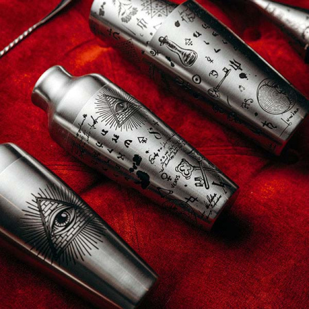 Шейкер американский «Кенко Алкеми»;сталь нерж.;0,7л;D=90,H=175мм;серебрист.