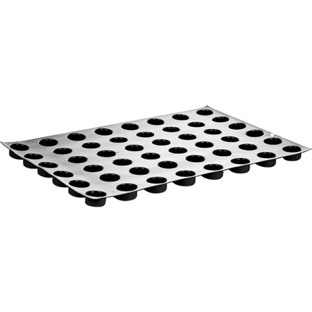 Форма кондитерская «Цилиндр»[48шт];силикон,стеклопласт.;D=4,H=2,L=60,B=40см;черный