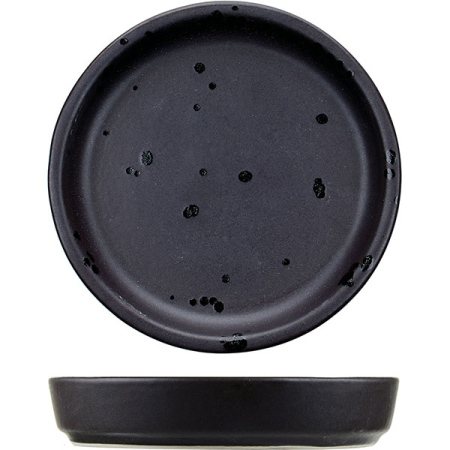 Тарелка «Оникс» с бортом;керамика;D=11см;черный