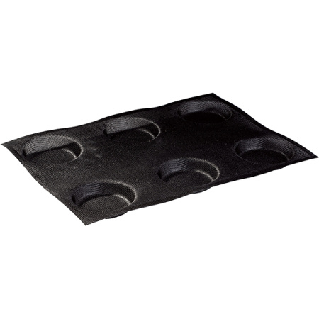 Форма конд. перфорир. «Круг» 6шт на листе30х40см;силикон,стеклопласт.;D=85,H=20мм;черный