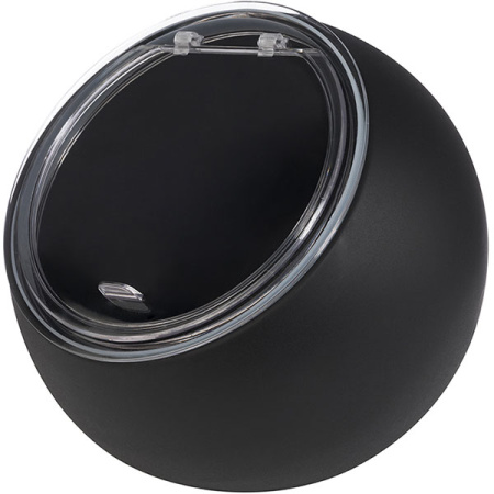 Емкость фуршетная «Мун» с откидной крышкой;пластик;0,8л;D=19,H=17,5см;черный