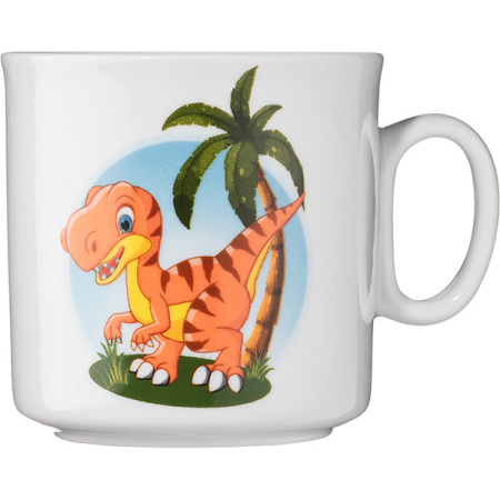 Кружка «Динозаврики»;фарфор;200мл;белый