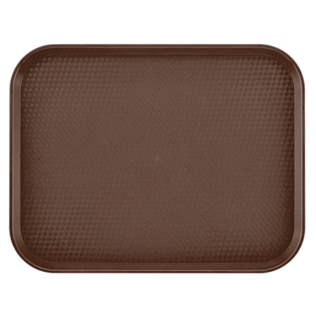 Поднос прямоугольный для Фаст Фуд;полипроп.;,L=41,B=30см;коричнев.