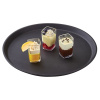 Поднос «Камтрид» прорезиненный круглый;стеклопласт.;D=28см;черный
