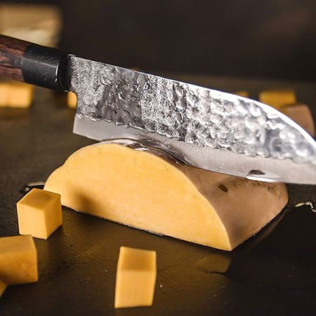 Нож кухонный «Нара» односторонняя заточка;сталь нерж.,дерево;,L=285/150,B=49мм;металлич.,тем.дерево