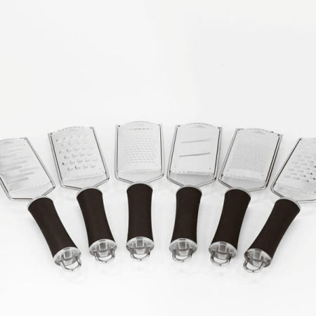 Терка для овощей;сталь нерж.;,L=300,B=77мм;серебрист.,черный