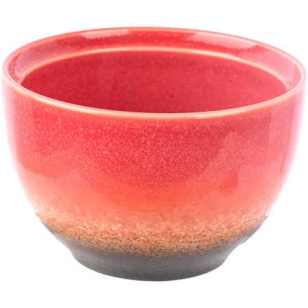 Сахарница «Агат»;фарфор;200мл;D=93,H=75мм;красный