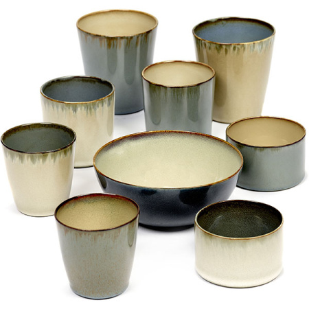 Салатник «Террес де Ревес»;керамика;450мл;D=137,H=60мм;серый,синий