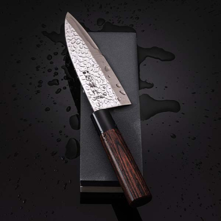 Нож кухонный «Нара» односторонняя заточка;сталь нерж.,дерево;,L=285/150,B=49мм;металлич.,тем.дерево