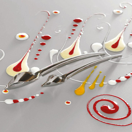 Ложка кондитерская для декорирования[2шт];сталь нерж.;,L=23/19см;серебрист.