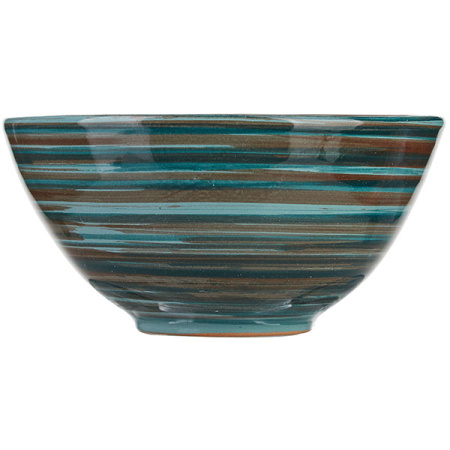 Пиала для чая «Скандинавия»;керамика;250мл;D=110,H=55мм;голуб.,коричнев.