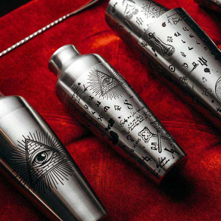 Шейкер европейский «Хроно Дестини»;сталь нерж.;0,55л;D=95,H=225мм;серебрист.