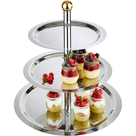 Этажерка 3 яруса 32х38х49см;сталь;,H=50см;металлич.,золотой