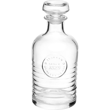 Штоф «Оффисина 1825» с крышкой;стекло;1л;D=10,5,H=23,7см;прозр.