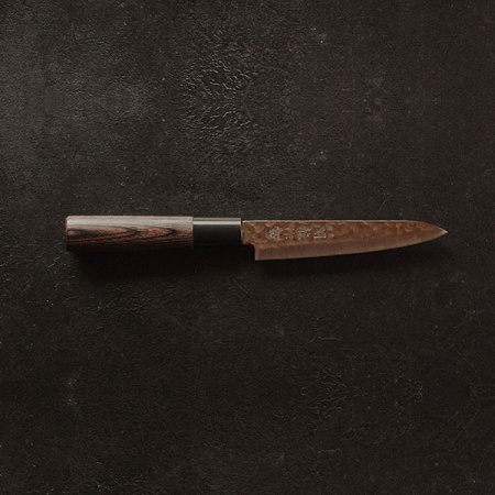 Нож кухонный «Нара»;сталь нерж.,дерево;,L=240/120,B=23мм;металлич.,тем.дерево