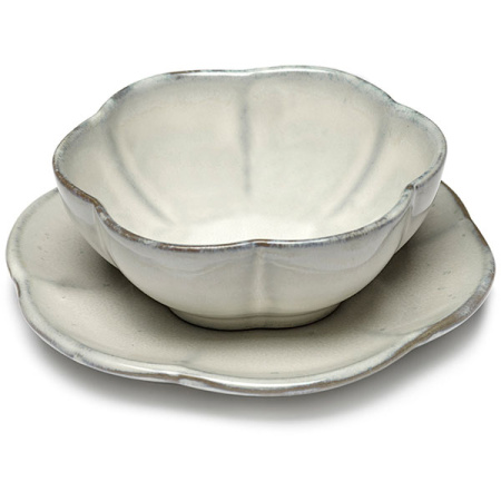 Салатник «Инку» волнистый край;керамика;D=11,H=4см;белый