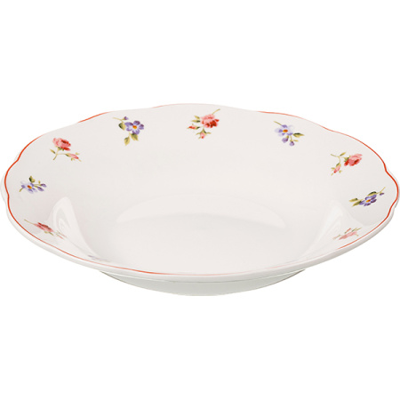 Набор посуды «Поэма Камарг» тарелки[18шт];фарфор;белый,розов.