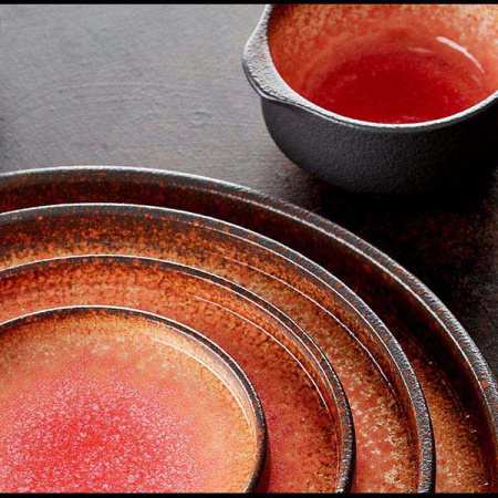 Салатник «Агат»;фарфор;150мл;D=85мм;красный