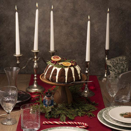 Подставка для торта «Акация»;дерево;D=24,H=16см;коричнев.