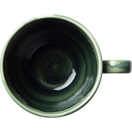 Кружка «Аврора Везувиус Бернт Эмералд»;фарфор;340мл;бежев.,зелен.