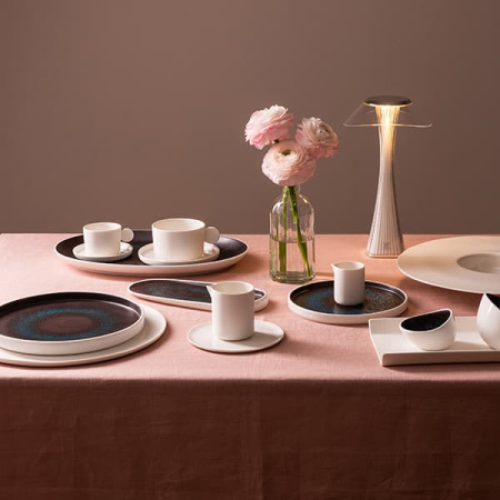 Чайная пара «Афрос»;кост.фарф.;250мл;D=40,H=55,L=90,B=110мм;белый