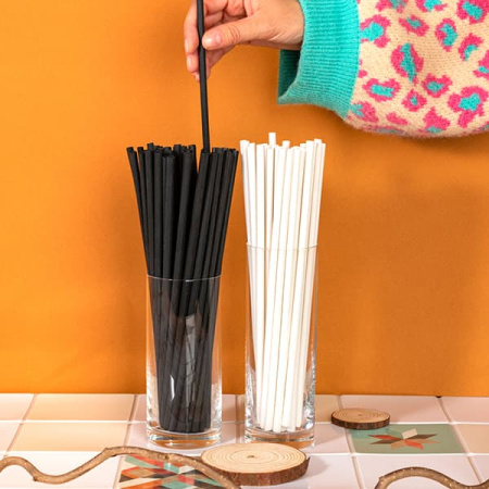 Трубочки «EcoPack»[200шт];кук. крах.;D=6,H=240мм;белый