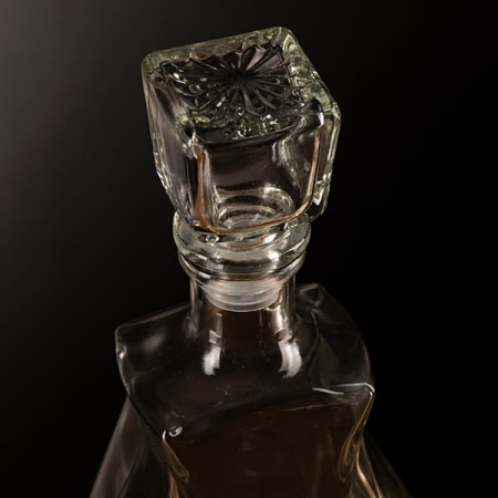 Штоф «Луи» с пробкой;стекло;0,5л;D=30,H=185,L=115,B=60мм;прозр.