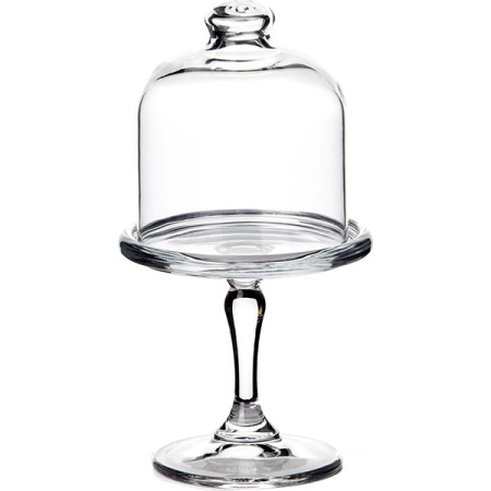 Подставка д/десерта с крышкой;стекло;,H=19,8см;прозр.