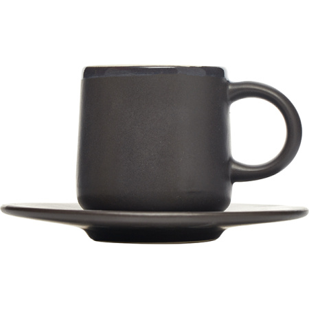 Чайная пара «День и ночь» коническая;керамика;200мл;D=155,H=90мм;белый,черный