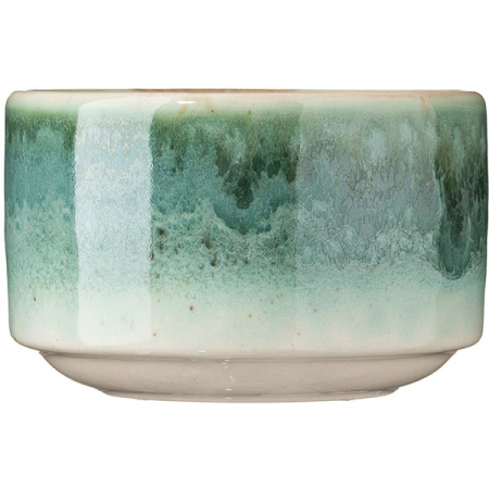 Сахарница «Эрбосо Реативо»;фарфор;350мл;,H=65,B=100мм;бирюз.,бежев.