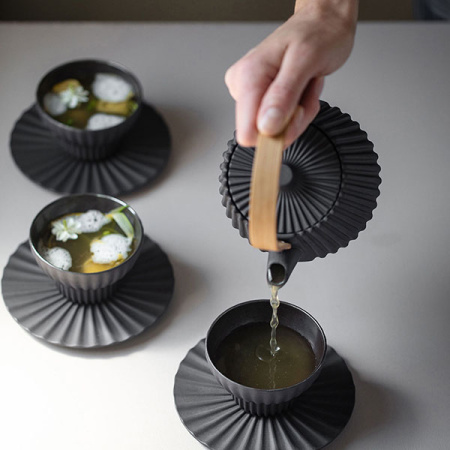 Чайник заварочный «Пекое» с ситом;керамика,металл;0,55л;D=12,5,H=12см;черный